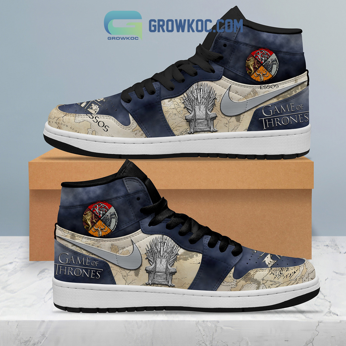 Game Of Thrones War Air Jordan 1 Shoes - Image 3