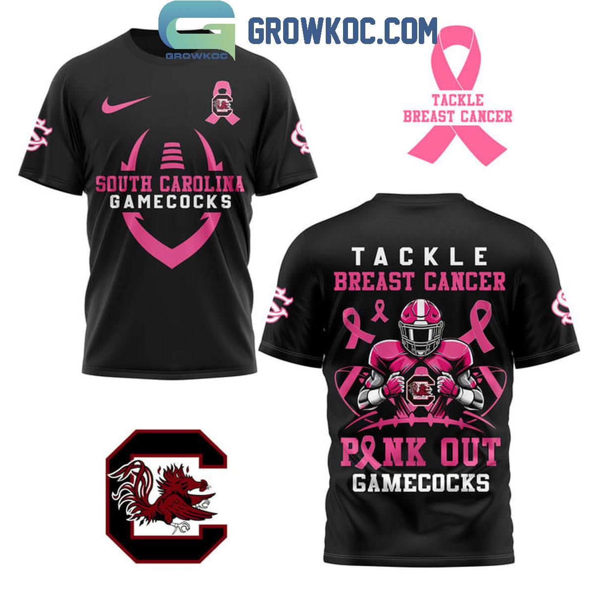 South Carolina Gamecocks Tackle Breast Cancer Pink Out Gamecocks Hoodie T-Shirt - Image 3